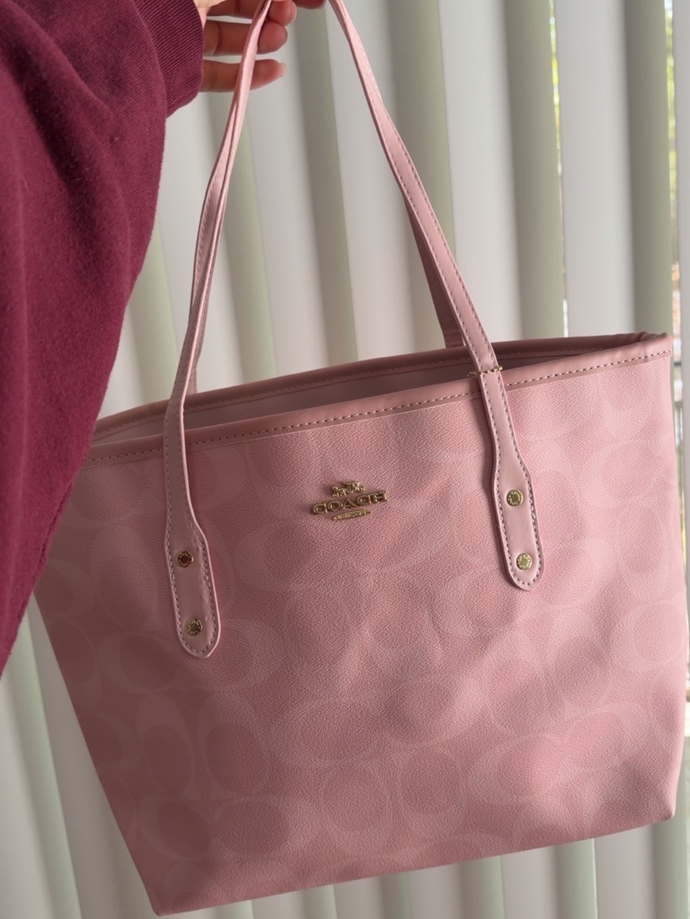 Coach Pink Signature Tote